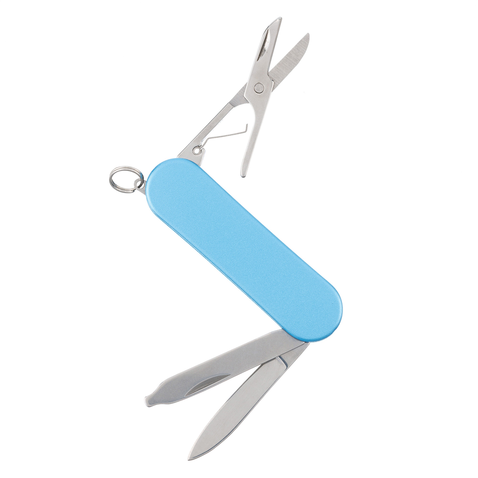 Нож перочинный Stinger, 62 мм, 4 функции, материал рукояти алюминий (синий), в картонной коробке