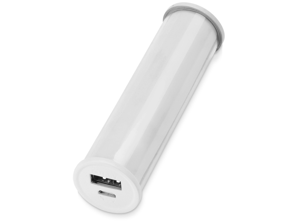 Внешний аккумулятор Уайт, 3000 mAh с логотипом  | Print Logo