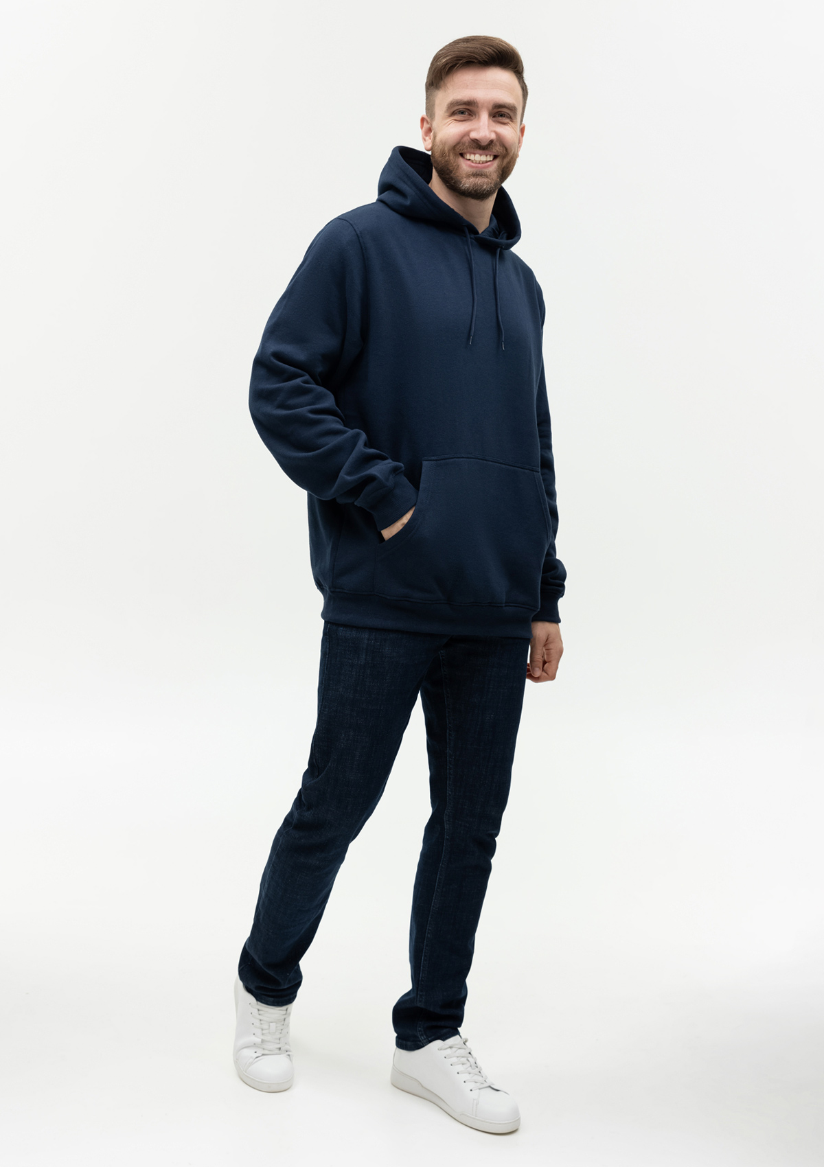 Худи унисекс STAN футер с начёсом 260, 20, Тёмно-синий,  (46)  (44/XS)