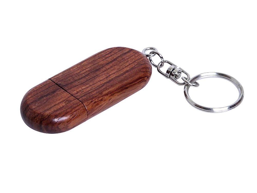 USB 2.0- флешка на 16 Гб овальной формы и колпачком с магнитом с логотипом  | Print Logo