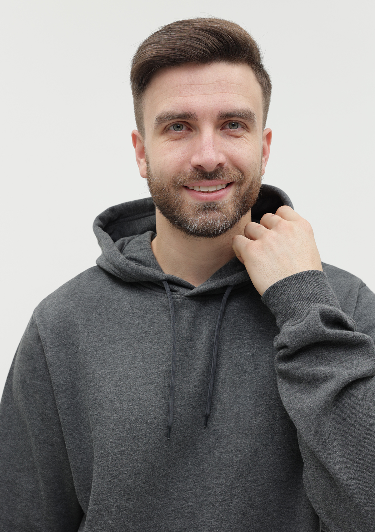 Худи унисекс STAN футер с начёсом 260, 20, Тёмный меланж,  (60/1)  (56/XXXL)