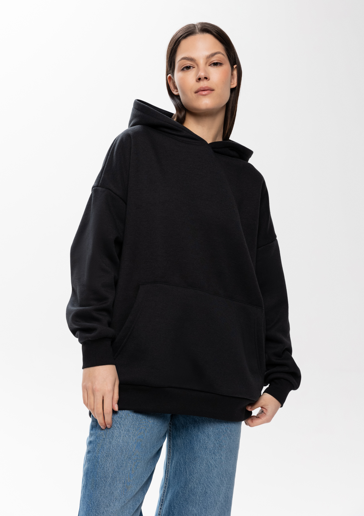 Худи унисекс STAN оверсайз интерсофт 320, 69, Чёрный,  (20)  (52/XL)