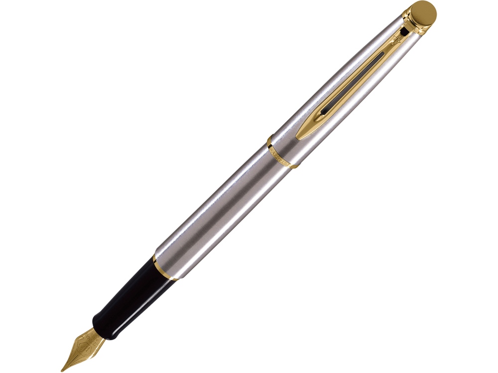Ручка перьевая Hemisphere Stainless Steel GT F с логотипом Waterman | Print Logo
