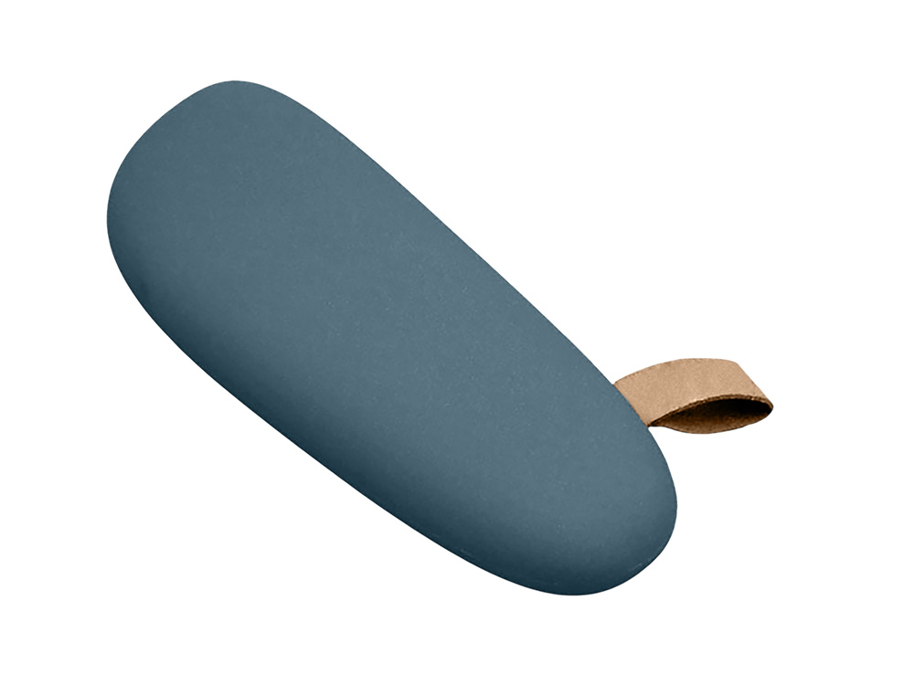 PB_Small_stone Универсальное зарядное устройство power bank в форме камня. 2600MAH. Темно-синий (чистый хлястик)