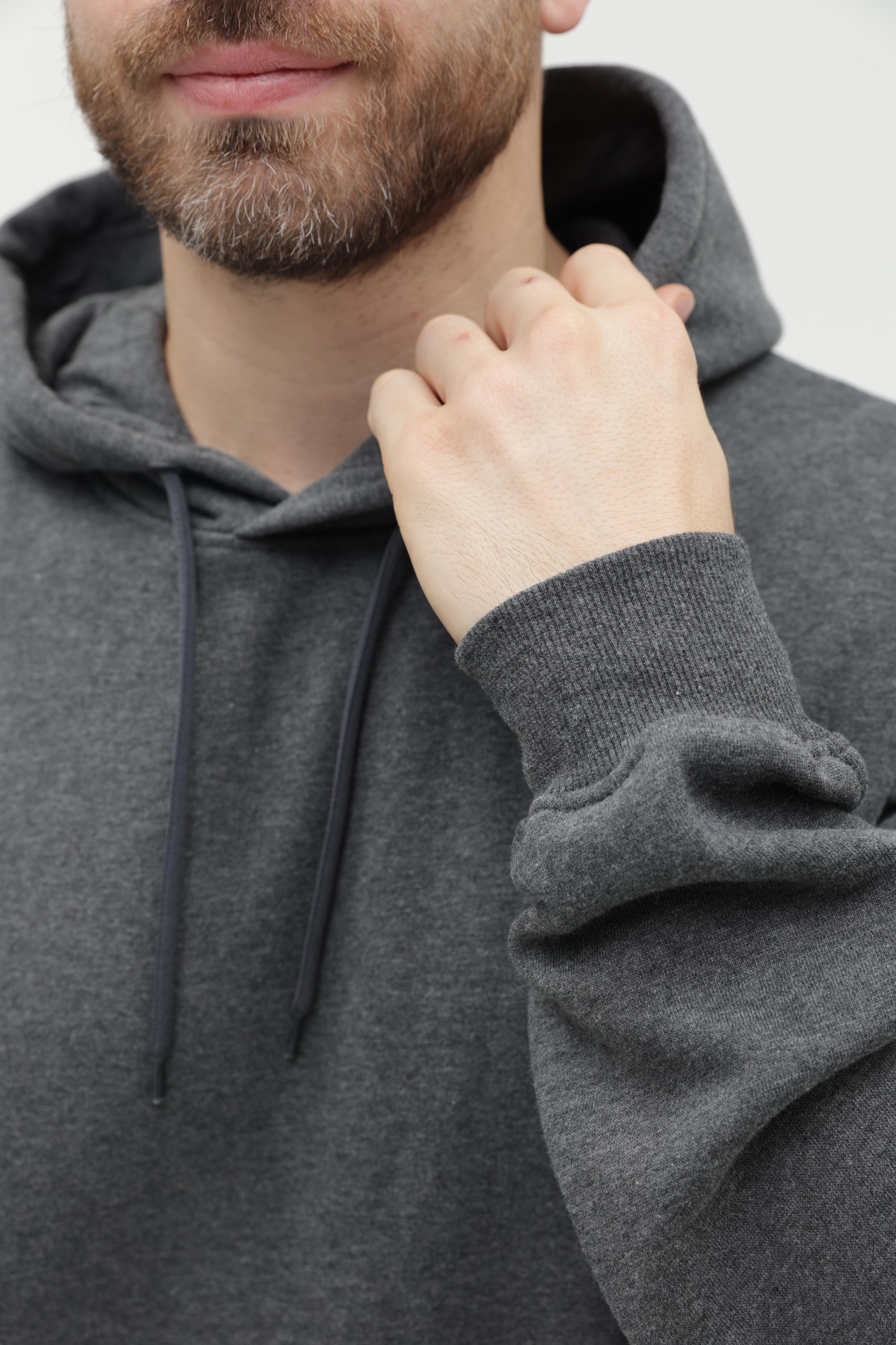 Худи унисекс STAN футер с начёсом 260, 20, Тёмный меланж,  (60/1)  (56/XXXL)