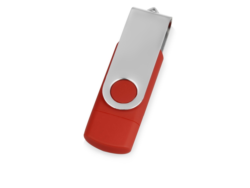 USB3.0/USB Type-C флешка на 16 Гб Квебек C, красный
