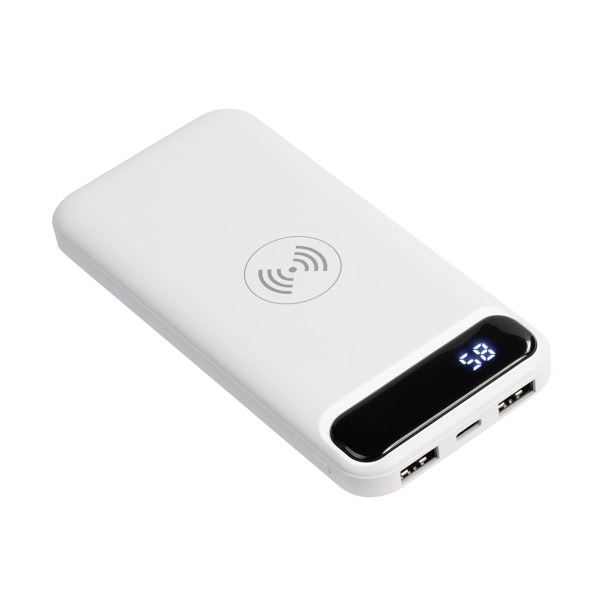 Беспроводное зарядное устройство "Quantum", 10000 mAh с цифровым индикатором заряда фото на сайте Print Logo.
