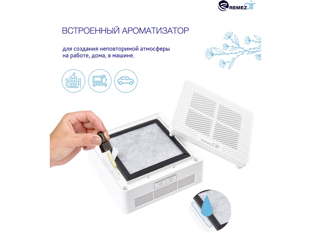 Многофункциональный очиститель + обеззараживатель 4 в 1, RMA-103-01, белый