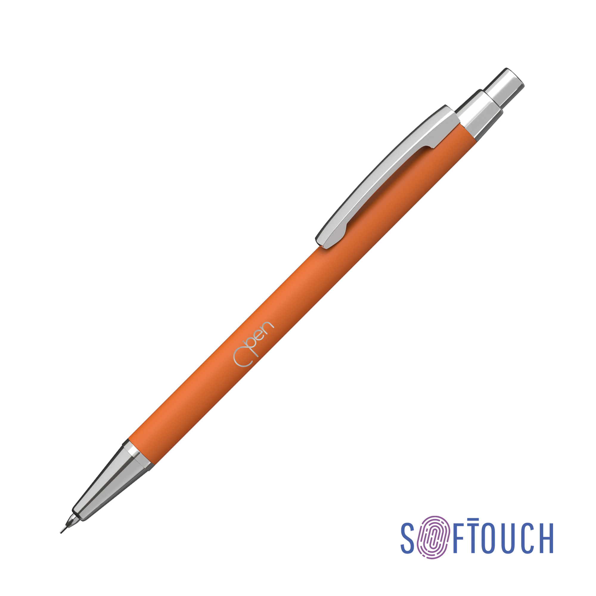 Карандаш механический "Ray", покрытие soft touch, белый
