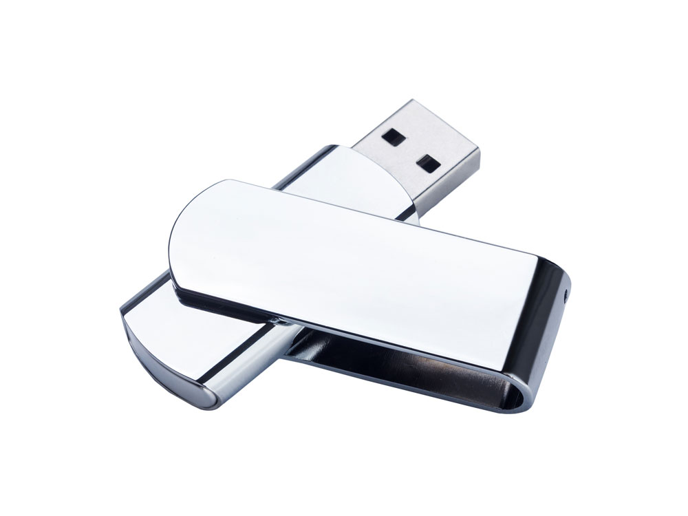 USB 2.0- флешка на 2 Гб глянцевая поворотная с логотипом  | Print Logo