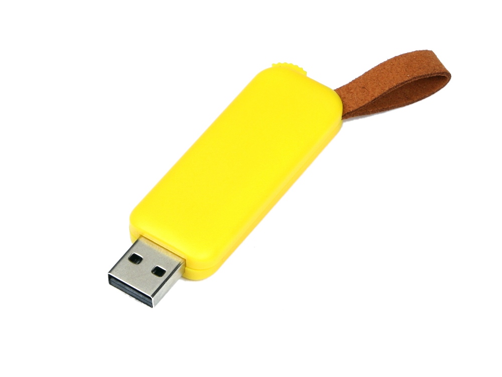 USB 3.0- флешка промо на 128 Гб прямоугольной формы, выдвижной механизм с логотипом  | Print Logo