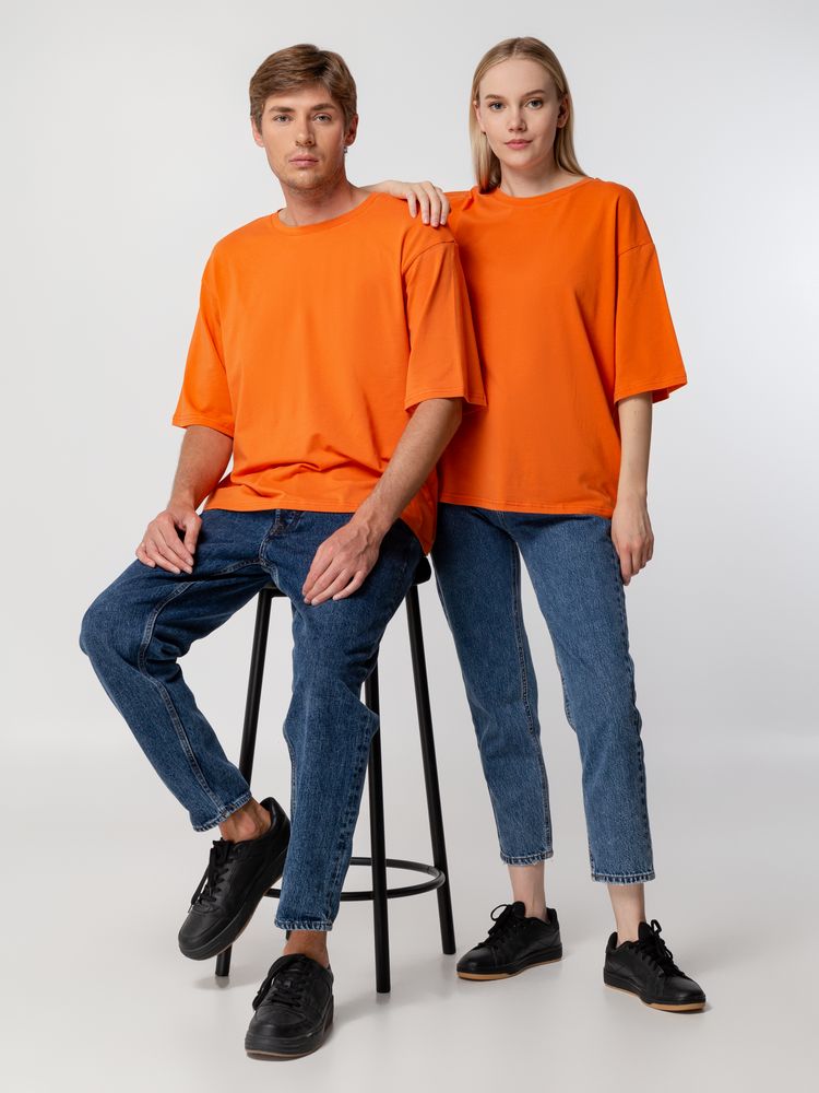 Футболка унисекс оверсайз Street Vibes, оранжевая, размер XL/XXL
