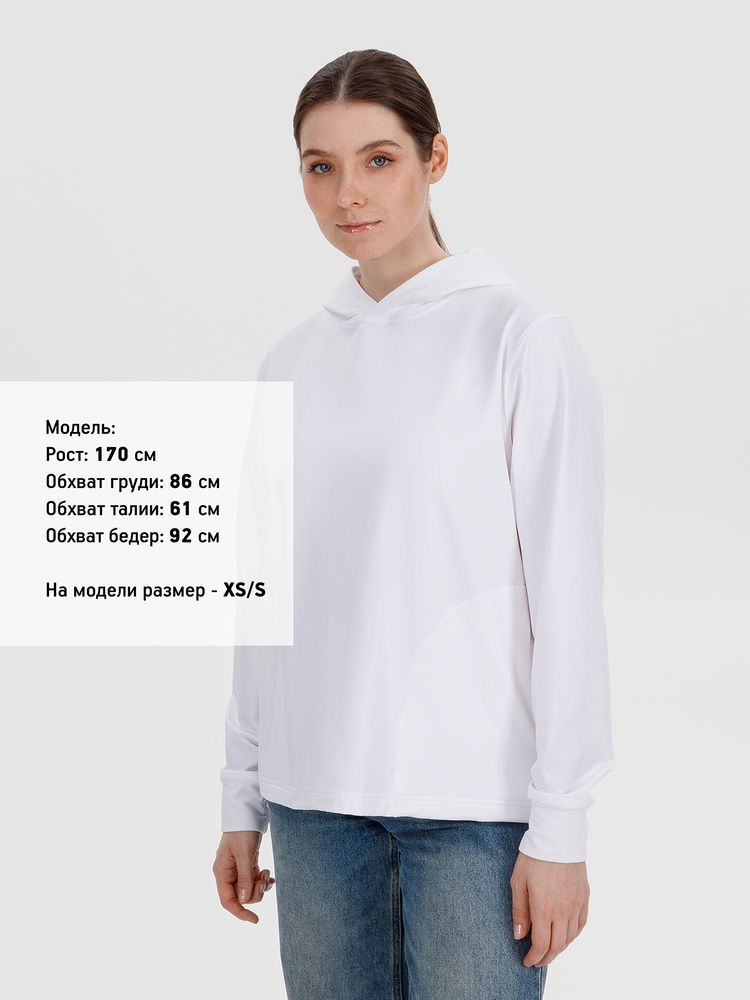 Худи унисекс Morfiss, белое, размер XL/XXL