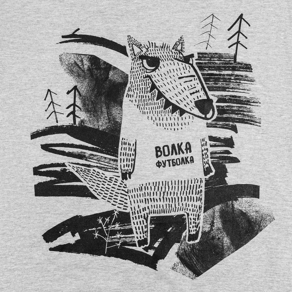 Футболка «Волка футболка» — пример нанесения логотипа (Соль) | Print Logo