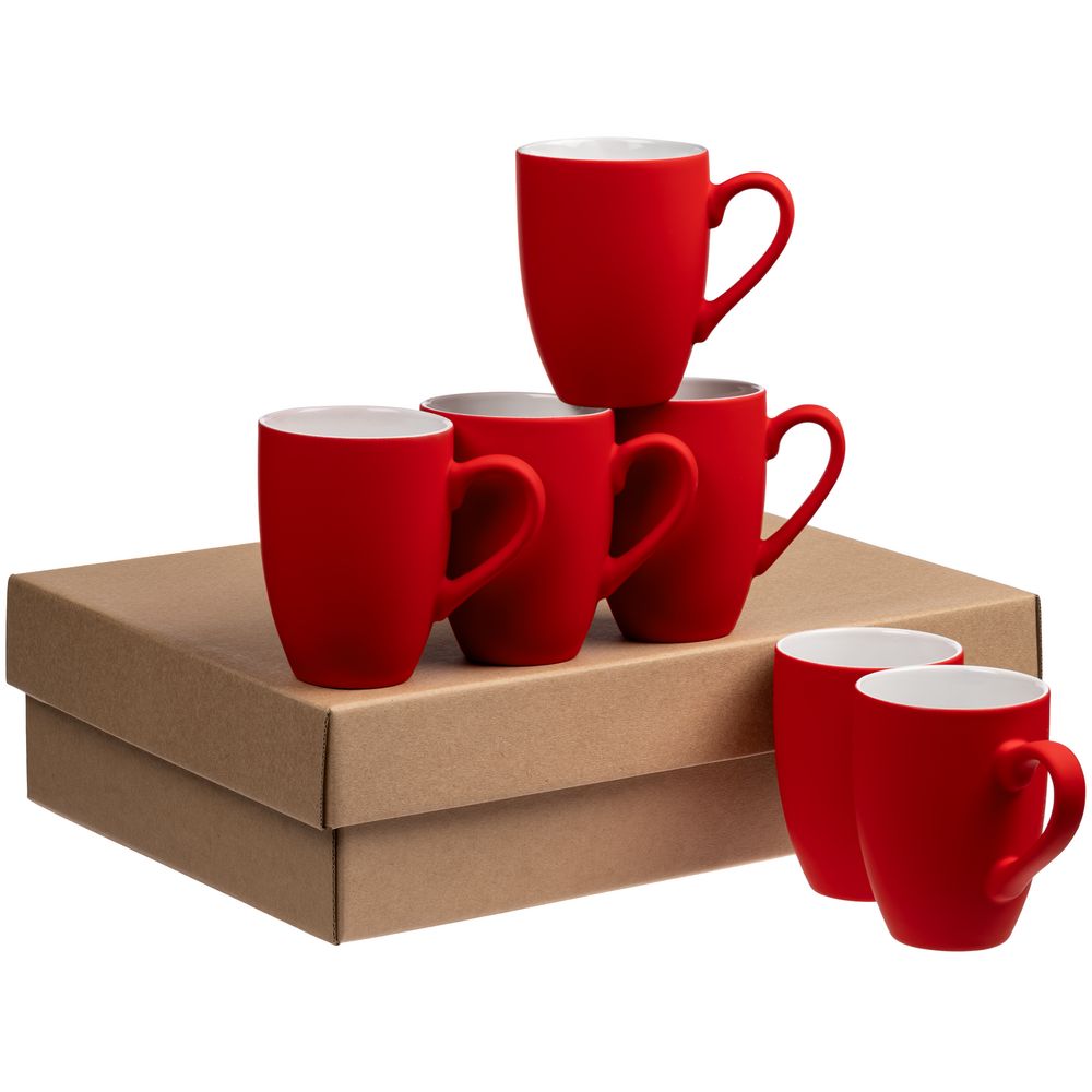 Набор из 6 кружек Best Morning c покрытием софт-тач с логотипом  | Print Logo