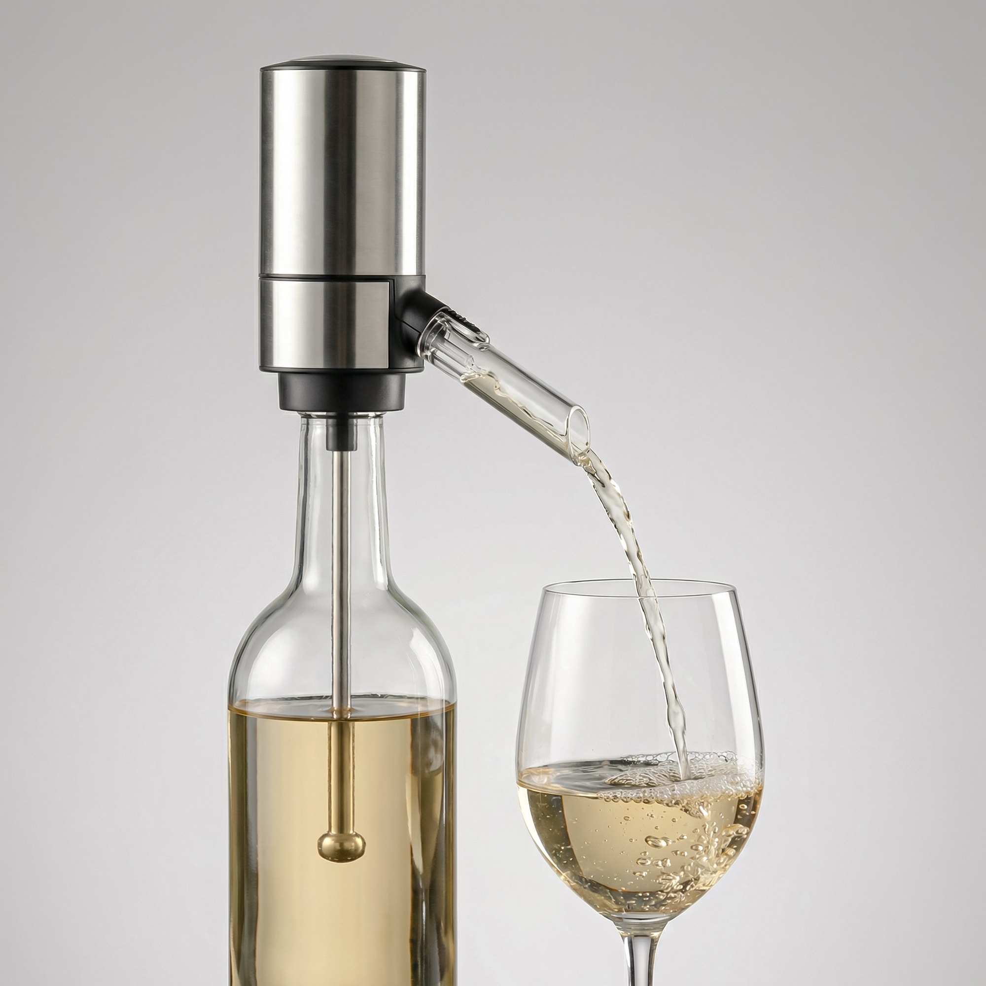Электрический аэратор-диспенсер для вина Wine delight с логотипом Master of Wine | Print Logo