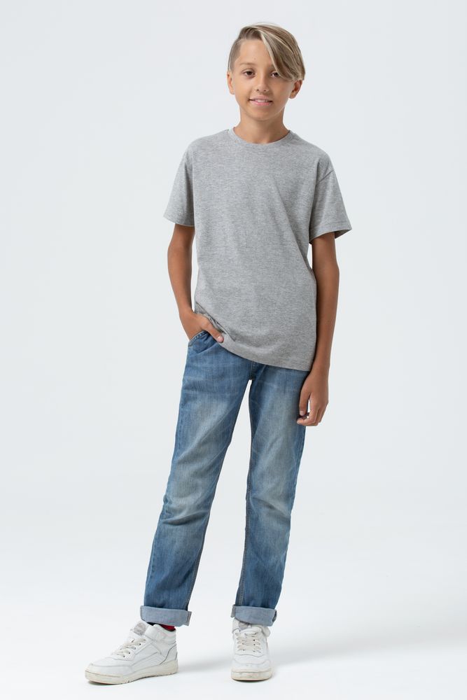 Футболка детская Regent Fit Kids, серый меланж, на рост 142-152 см (12 лет)