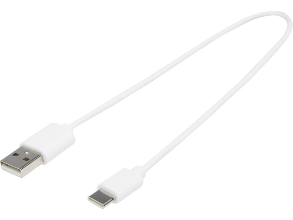Кабель для зарядки с разъемами USB-A и Type-C TPE 2A с логотипом  | Print Logo