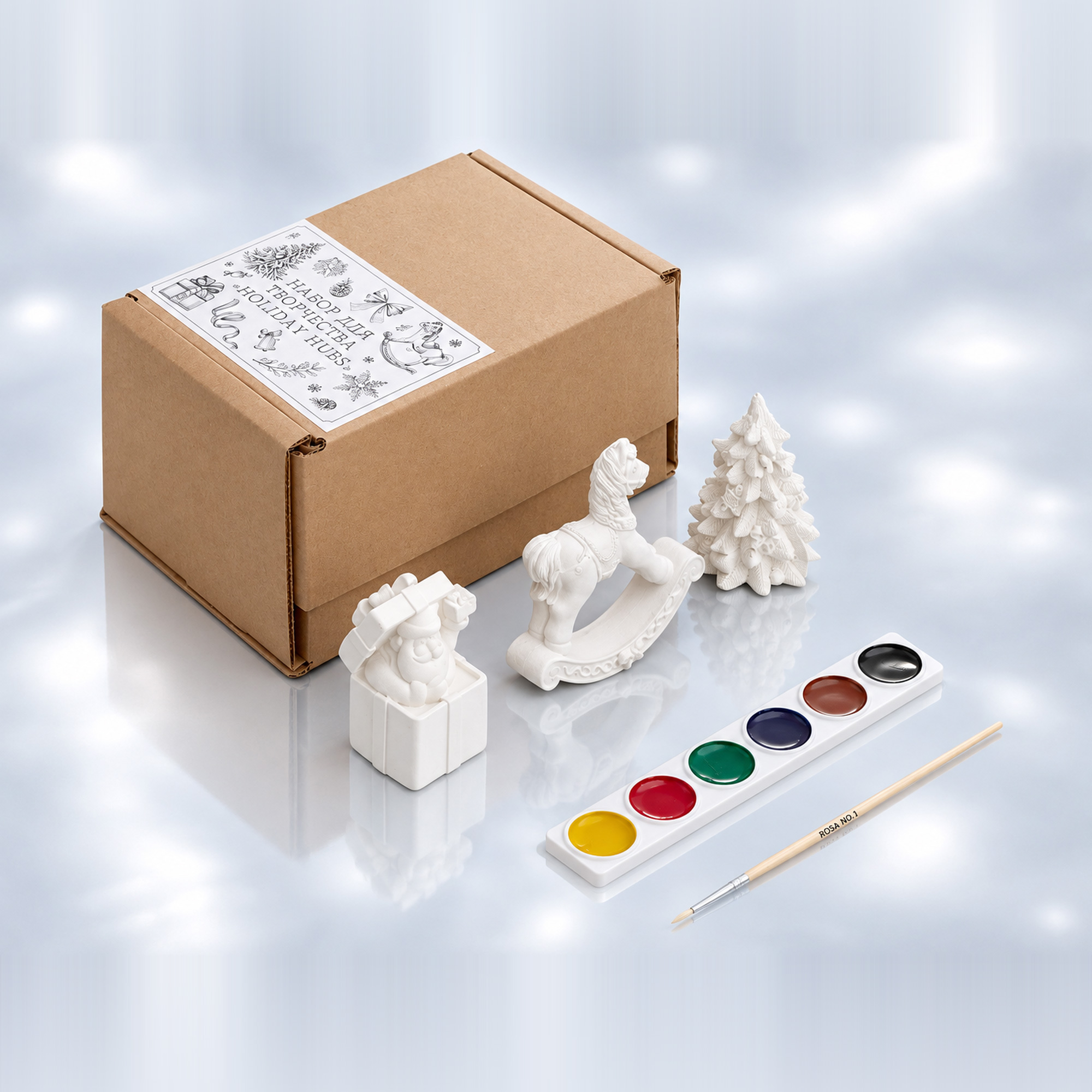 Набор для творчества из гипса Holiday Hues с логотипом  | Print Logo