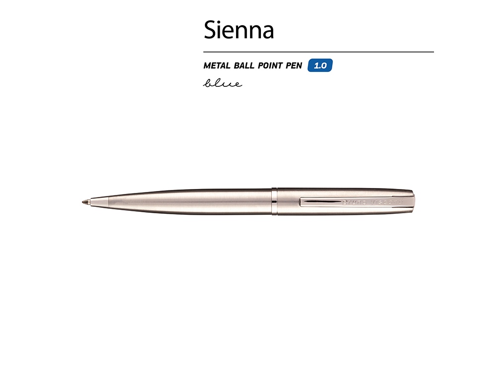Ручка металлическая шариковая Sienna, сталь