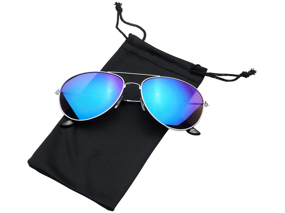 Солнечные очки Aviator с цветными зеркальными линзами, фуксия