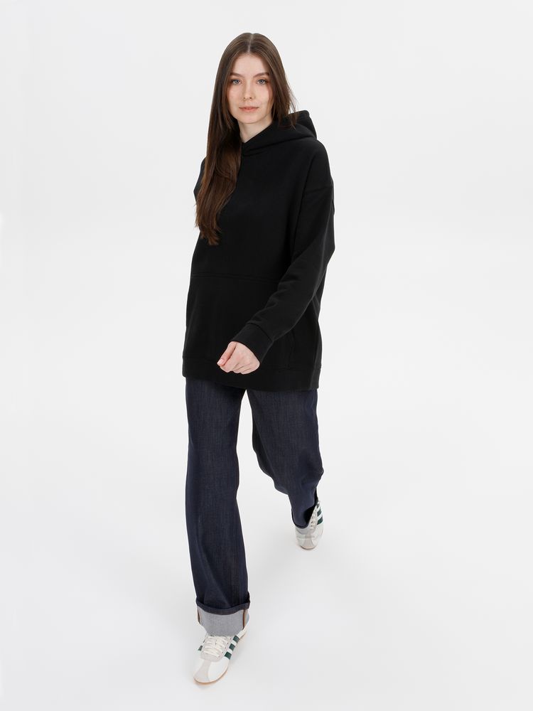 Худи оверсайз унисекс Snuggie, черное, размер XS/S