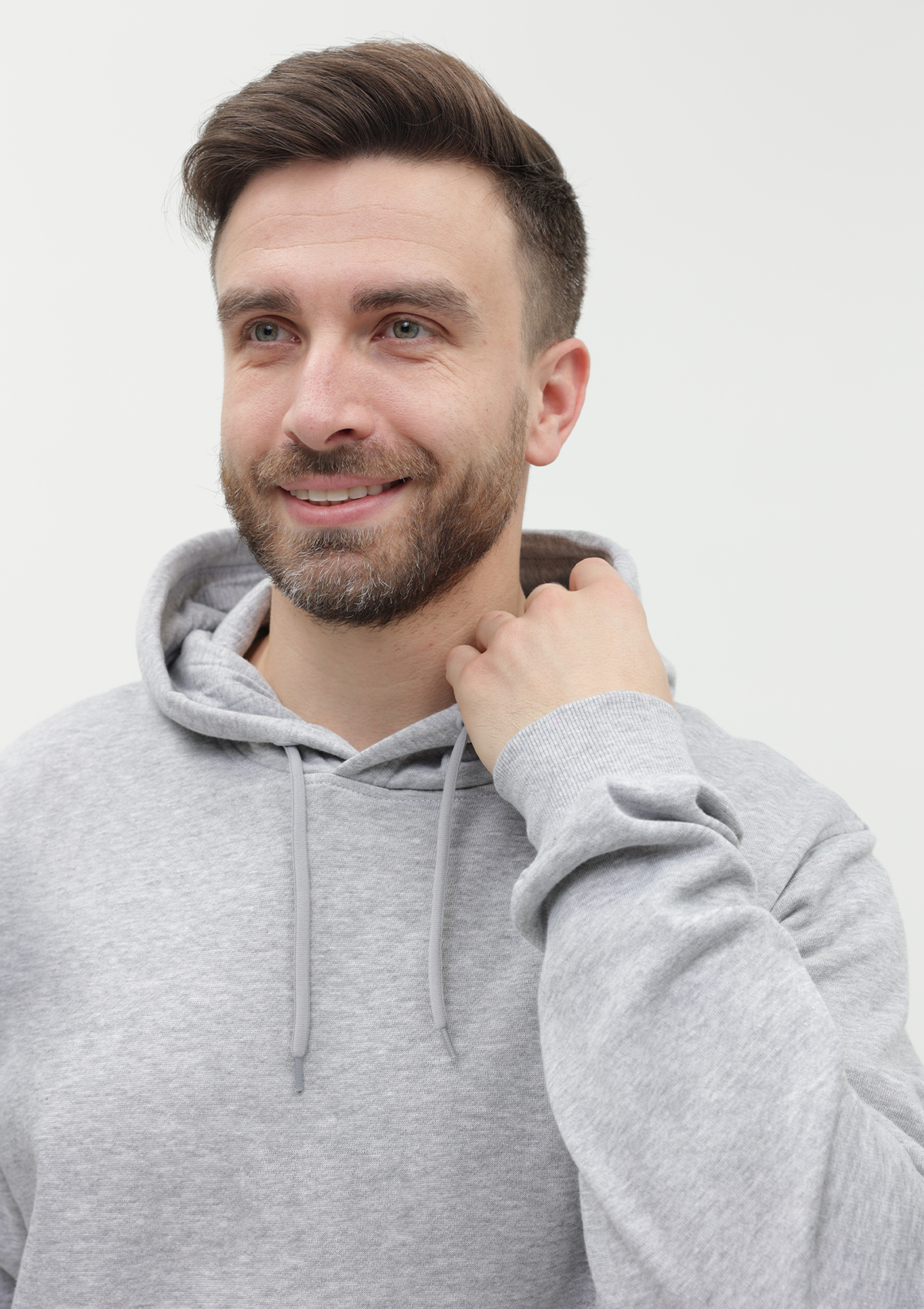Худи унисекс STAN футер с начёсом 260, 20, Серый меланж,  (50/60)  (46/S)