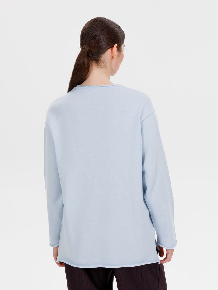 Лонгслив унисекс Siluetti Fuori, светло-голубой, размер L/XL