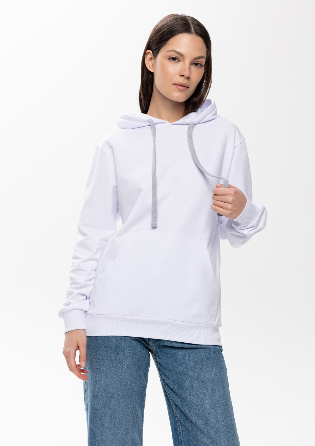Худи унисекс STAN футер без начёса 260, 23, Белый,  (10/1)  (52/XL)