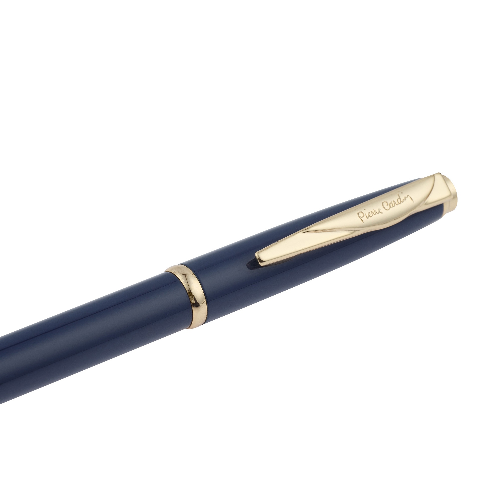 Ручка шариковая Pierre Cardin коллекция ГАММА КЛАССИКА (GAMME CLASSIC). Корпус - латунь с лакированным покрытием. Отделка и детали дизайна - сталь с позолотой. Цвет - синий. Упаковка E.