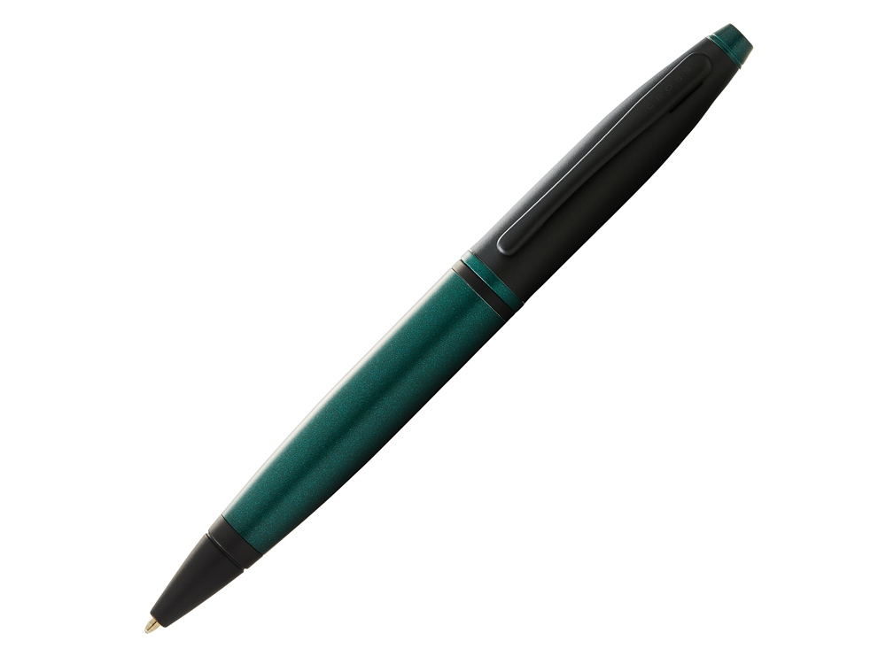 Ручка шариковая Calais Matte Green and Black Lacquer с логотипом Cross | Print Logo