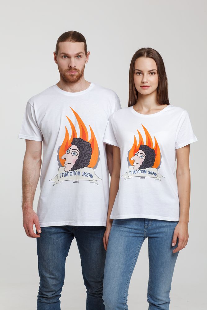 Футболка «Глаголом жечь» — пример нанесения логотипа (Соль) | Print Logo