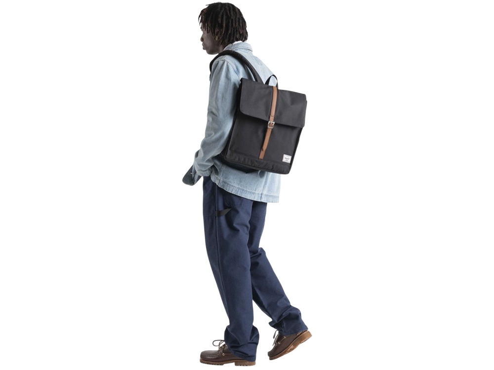 Herschel City рюкзак из переработанного материала объемом 16 л - сплошной черный