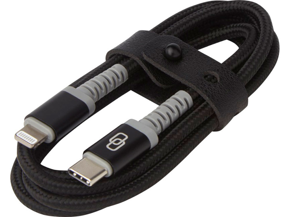 MFI-кабель с разъемами USB-C и Lightning ADAPT с логотипом Tekiō® | Print Logo