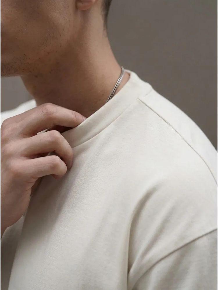 Футболка Oversize Premium 210, молочно-белая, размер M
