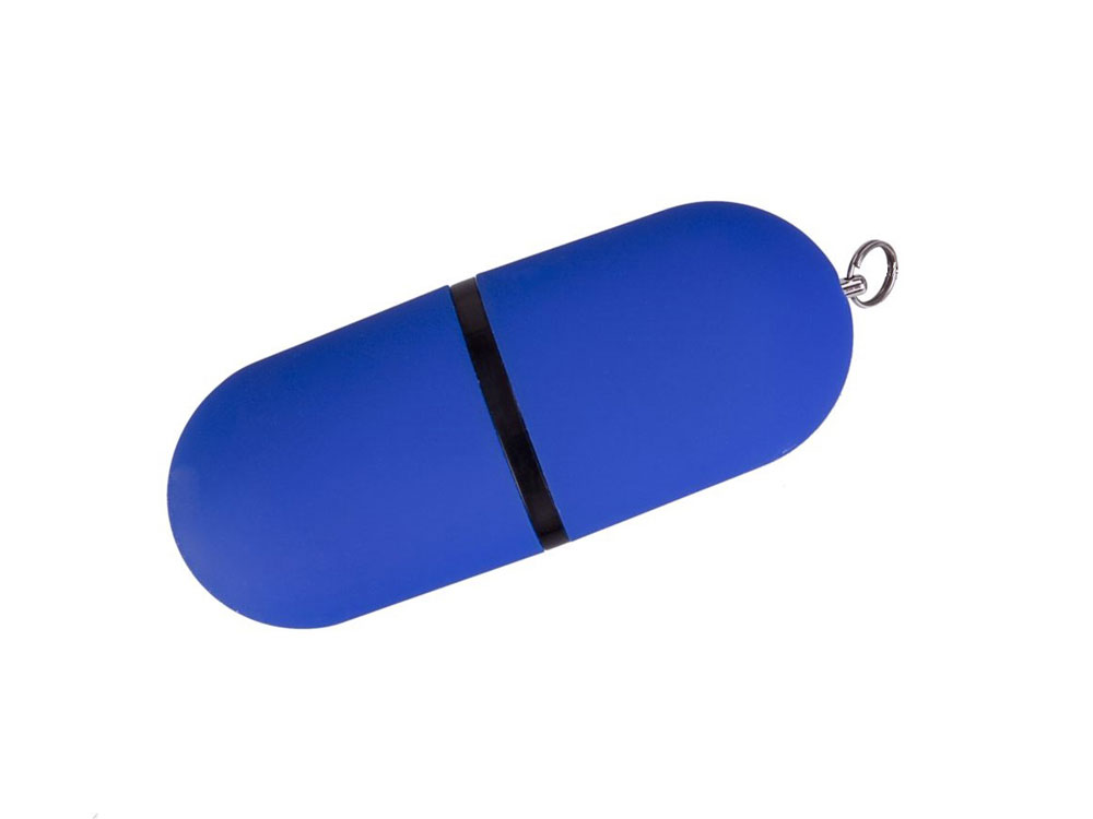 USB 2.0- флешка на 4 Гб Пилюля Soft-touch с логотипом  | Print Logo