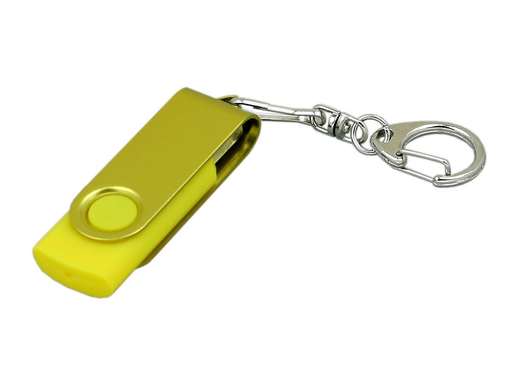USB 2.0- флешка промо на 32 Гб с поворотным механизмом и однотонным металлическим клипом с логотипом  | Print Logo