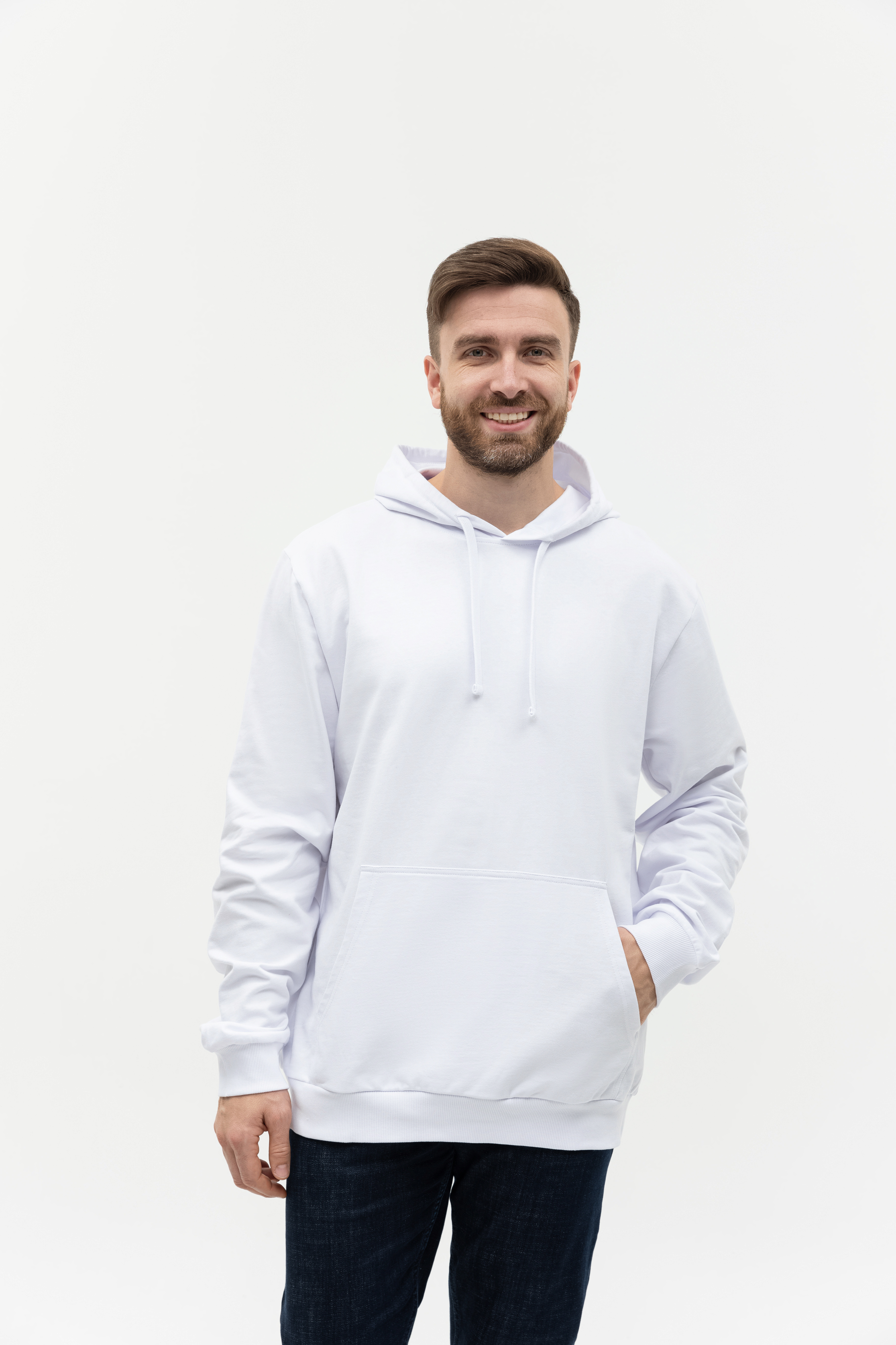 Худи унисекс STAN футер без начёса 260, 23, Белый,  (10/1)  (52/XL)