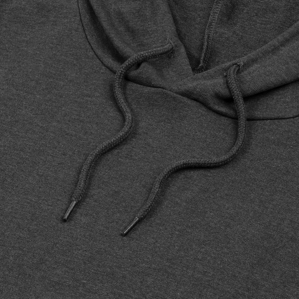 Толстовка с капюшоном унисекс Hoodie, серый меланж (антрацит), размер L