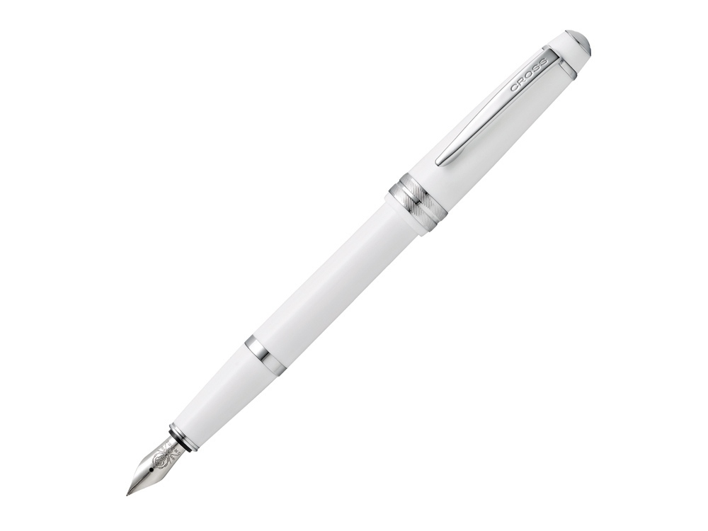 Ручка перьевая Bailey Light White, перо XF с логотипом Cross | Print Logo
