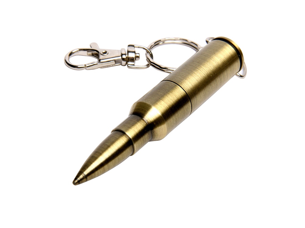 USB 2.0- флешка на 16 Гб в виде патрона от АК-47 с логотипом  | Print Logo