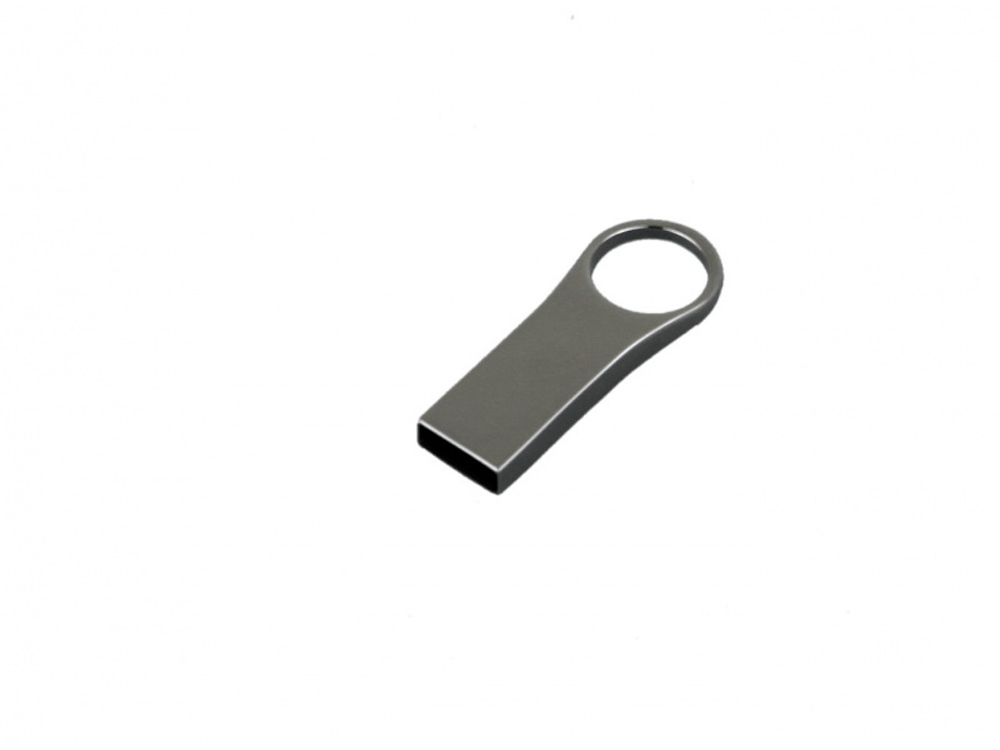 USB 2.0- флешка на 8 Гб с мини чипом, компактный дизайн с большим круглым отверстием с логотипом  | Print Logo