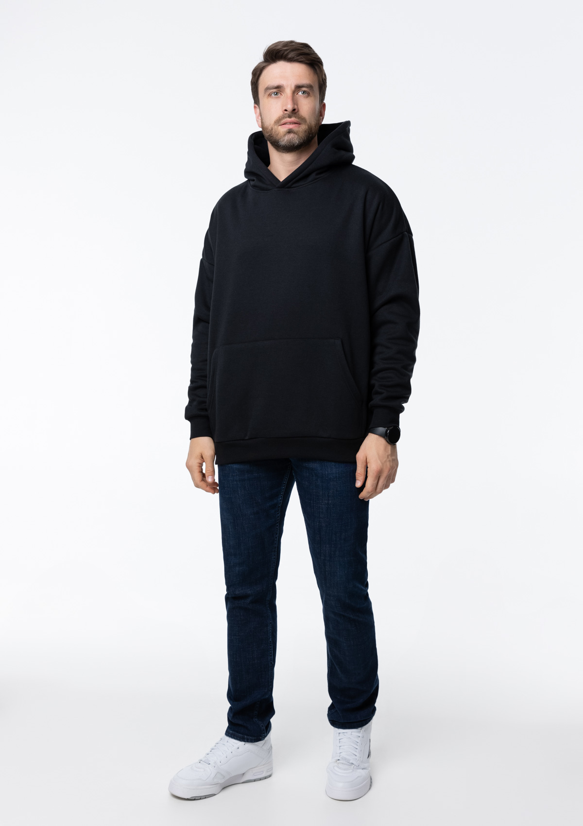 Худи унисекс STAN оверсайз интерсофт 320, 69, Чёрный,  (20)  (52/XL)