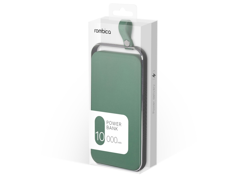 Внешний аккумулятор Rombica NEO Electron Green, 10000 мАч, зеленый (Р)