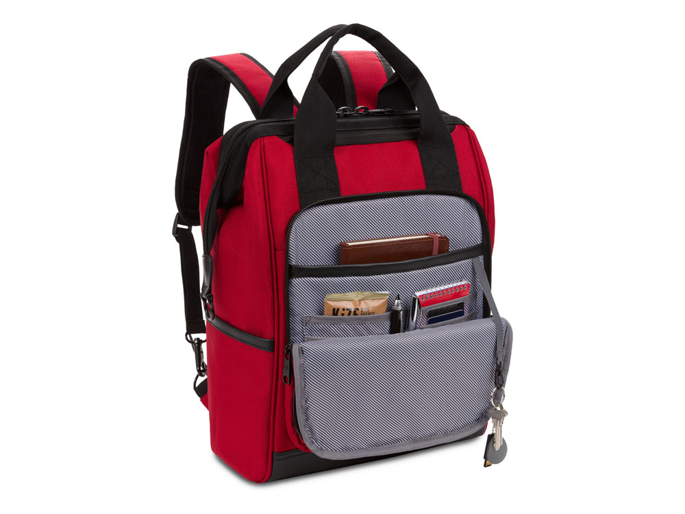 Рюкзак SWISSGEAR 16,5 Doctor Bags, красный/черный, полиэстер 900D/ПВХ, 29 x 17 x 41 см, 20 л