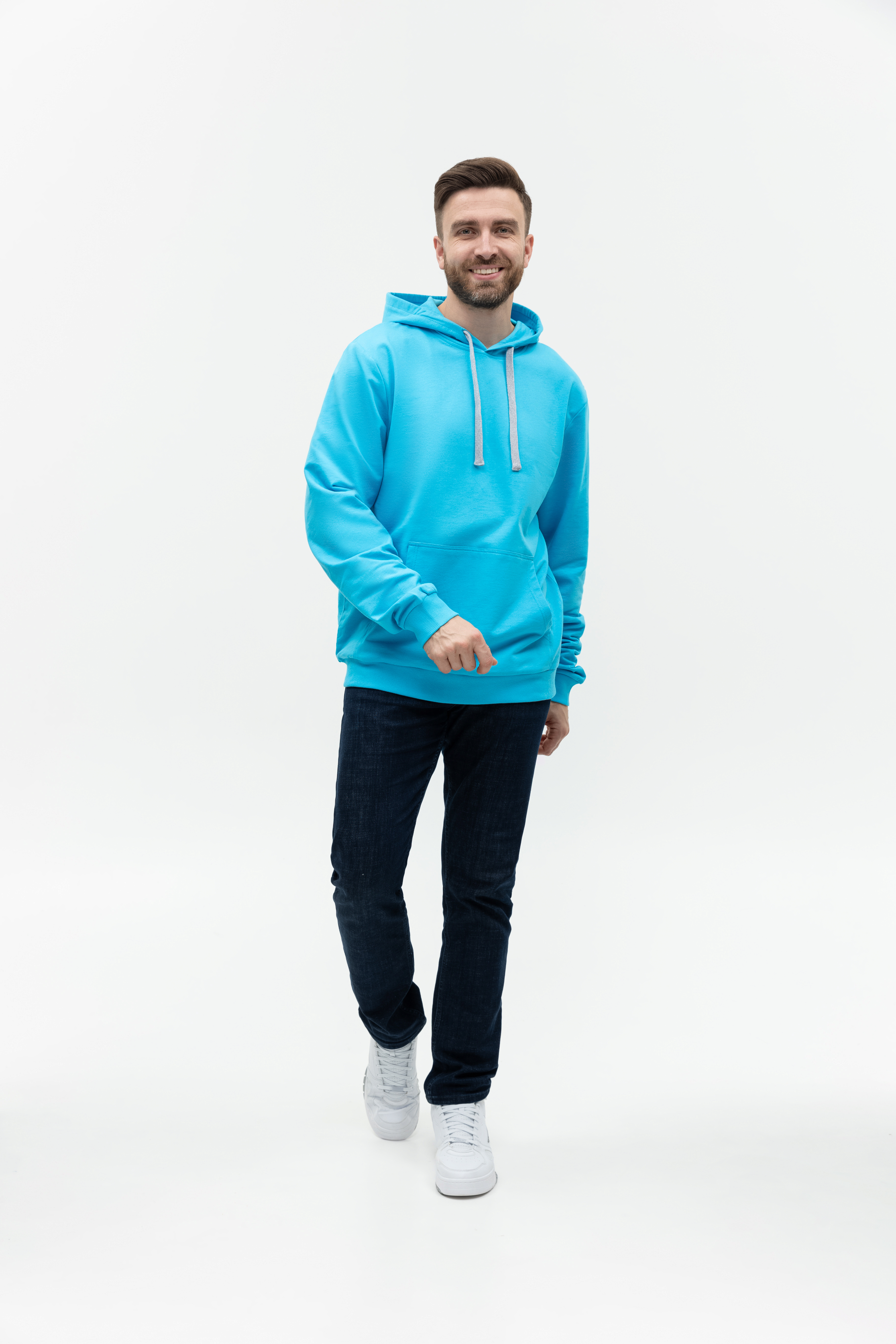 Худи унисекс STAN футер без начёса 260, 23, Бирюзовый,  (32)  (48/M)