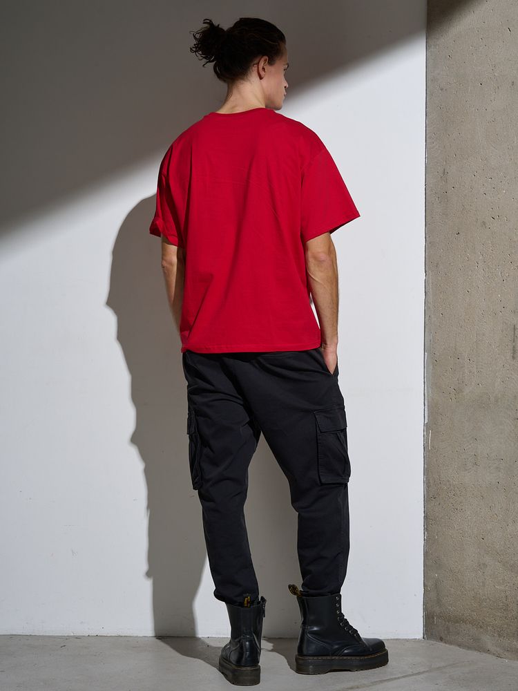 Футболка Oversize Premium, красная, размер S