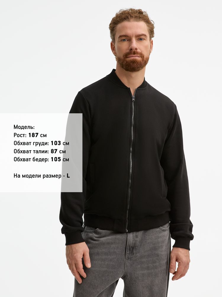 Бомбер унисекс Townie, черный, размер L