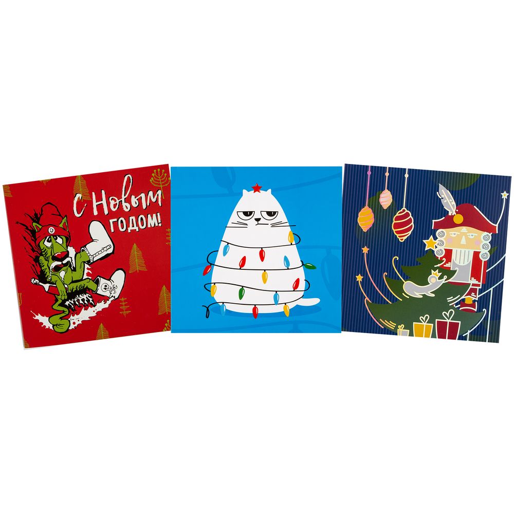 Набор Warmest Wishes: 3 открытки с конвертами с логотипом  | Print Logo
