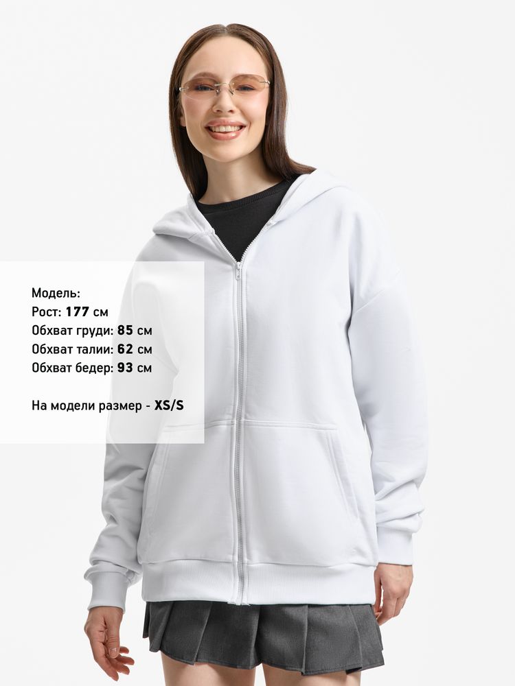 Толстовка унисекс оверсайз Sartoro, белая, размер 3XL/4XL